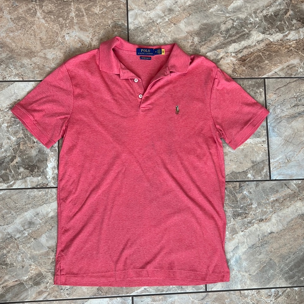 Men’s Coral Custom Slim Fit Polo Ralph Lauren